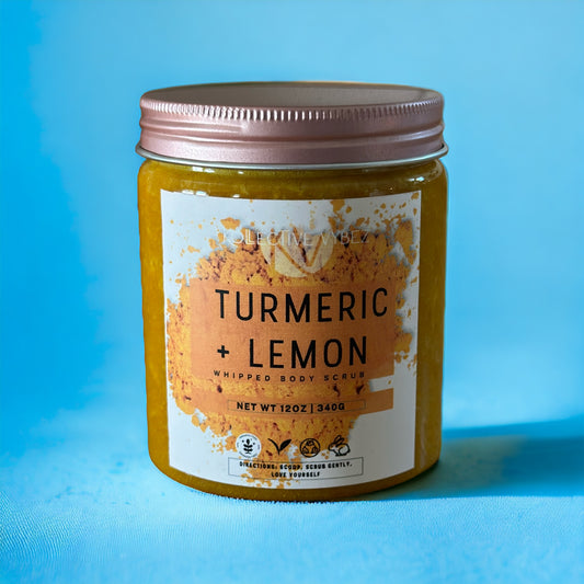 Vegan Body Scrub with Turmeric & Lemon: Exfoliate & Lighten Dark Spots