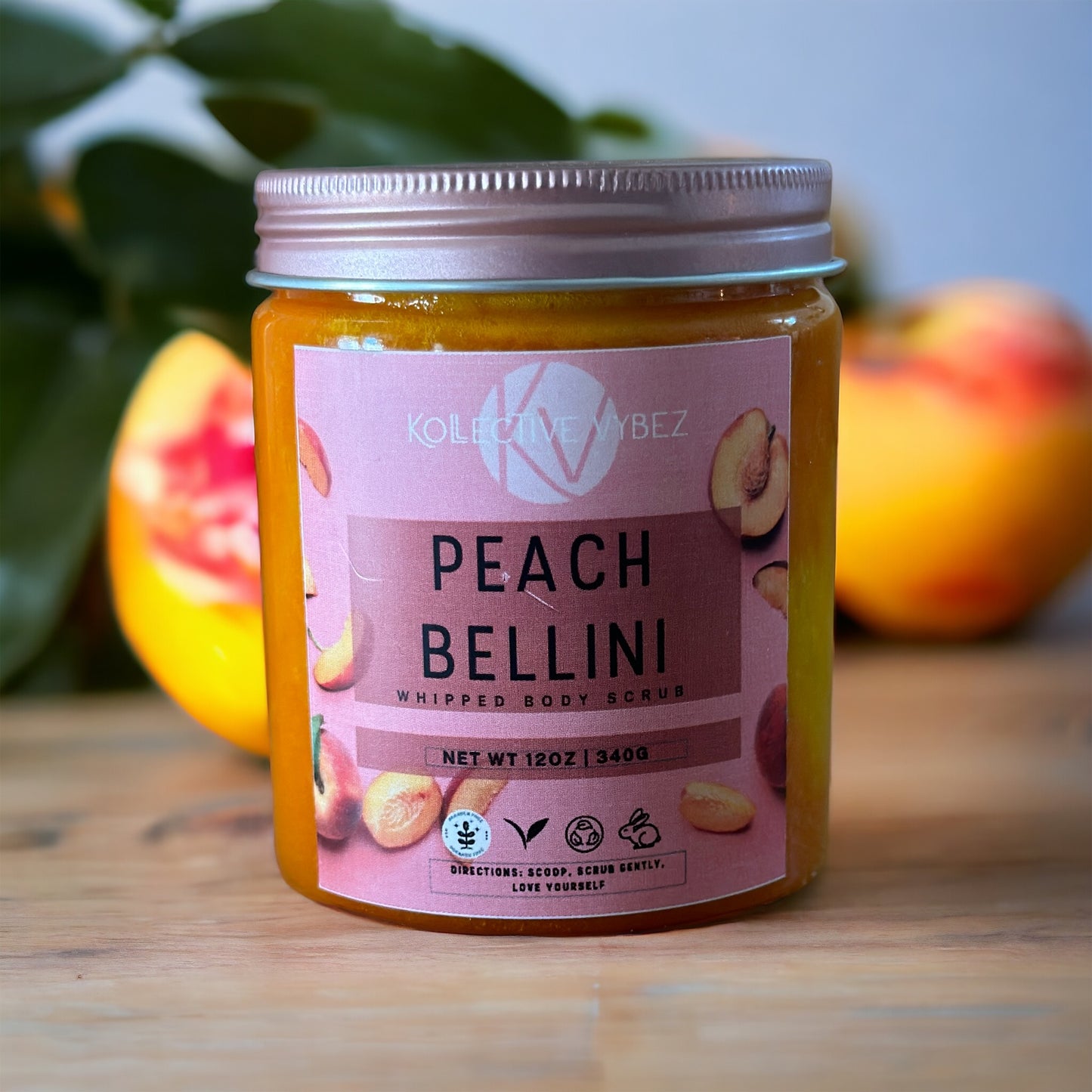Peach Bellini | Vegan  Exfoliating, Hydrating Body Scrub