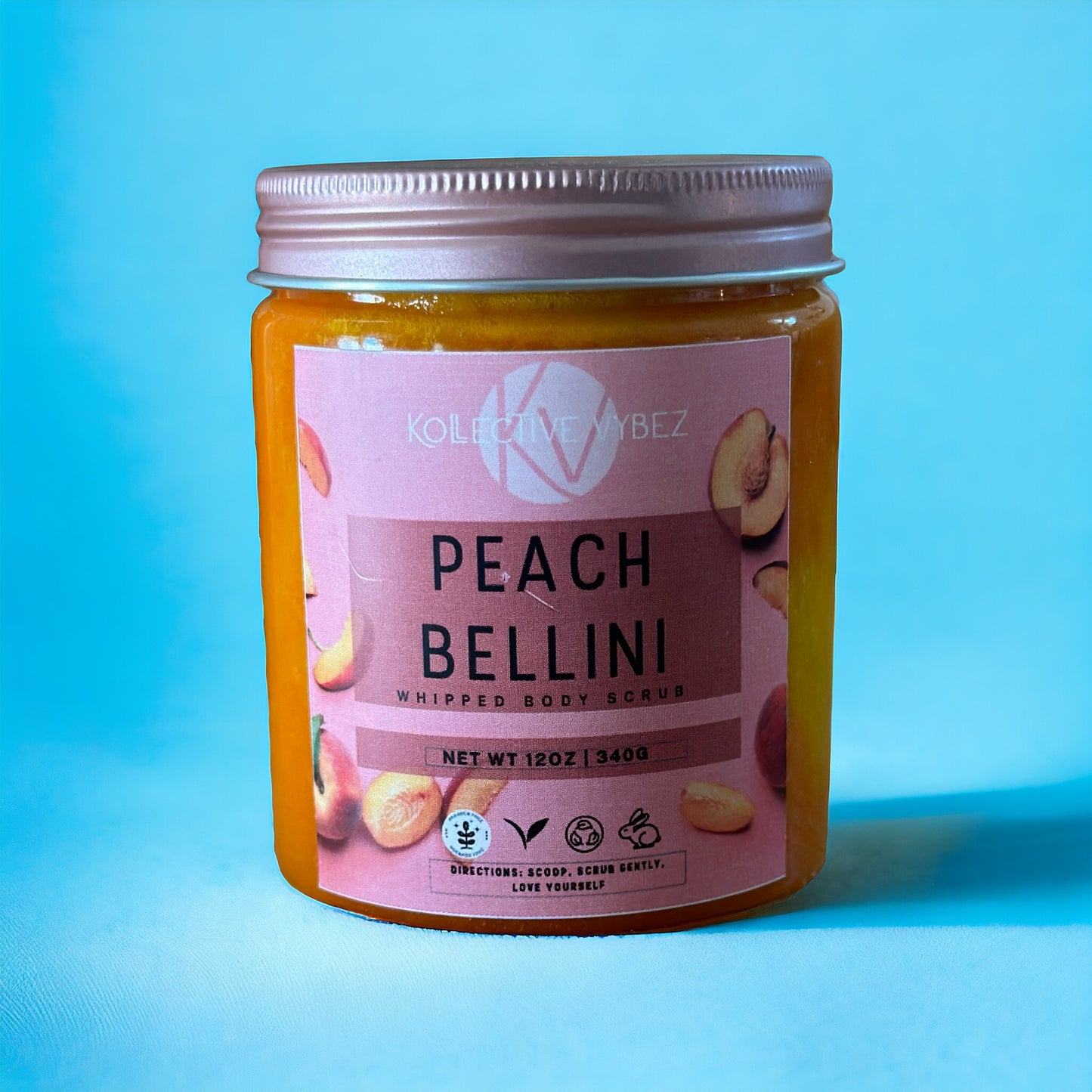 Peach Bellini | Vegan  Exfoliating, Hydrating Body Scrub